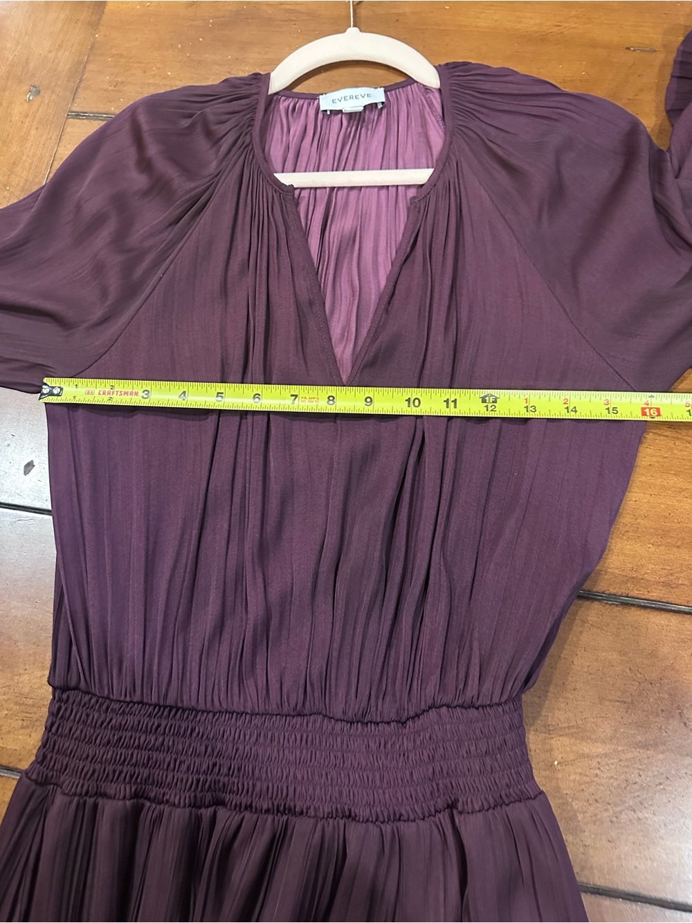 Evereve Deep Plum Long Sleeve Midi Dress - Picture 8 of 13